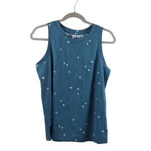 Stars Above Polka Dot Pajama Tank‎ Top Blue M Beautifully Soft Pjs Sleeveless